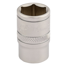 Draper 16539 6 Point Metric Socket, 3/8" Sq. Dr., 13mm