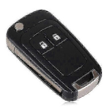 (2 Button, black) Car Key Fob Shell for Chevrolet Cruze, Camaro, Impala - HU100 Blade Keyless Entry Remote Cover (2, 3, 4, or 5 Buttons)