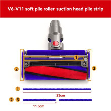 Axles + Rollers Plush+Strips for V6 V7 V8 V10 V11 Vacuum Cleaner Accessories Soft Fluffy Floor Brush Attachment