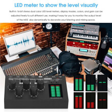 For Douk Audio MX5 4 Channel Audio Mixer Mono/Stereo Ultra Low-Noise Mixer for Club, Home Recording B EU Plug