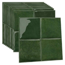 10 Bladen Peel en Stick Achterwand Tegels, 6x6 Inch Zelfklevende 3D Vierkante Wandtegel Stickers voor Keuken, Badkamer, RV