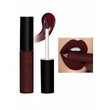 (Coffee Brown) QIBEST Soft Matte Lip Cream,Highly Pigmented Long-Lasting Wear Non-Stick Cup Liquid Lipstick Lip Gloss Lip Glaze