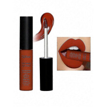 (Red) QIBEST Soft Matte Lip Cream,Highly Pigmented Long-Lasting Wear Non-Stick Cup Liquid Lipstick Lip Gloss Lip Glaze