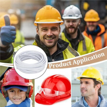 32.8Ft Full Brim Hard Hat Guard Strip, PVC Material for Enhanced Helmet Protection Black