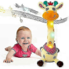 (Battery) Musical Giraffe Toy - Interactive Singing & Dancing Plush, Repeats What You Say, Stuffed Animal for Kids inch