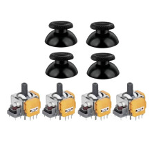 4PCS Replace Hall Joystick+Caps for PS5 GamePad Hall Electromagnetic 3D Analog Joystick High Precision Thumb Sticks