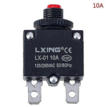 (10A) Circuit Breaker Overload Protector Switch with Fuses from 3A to 30A, HFMQV