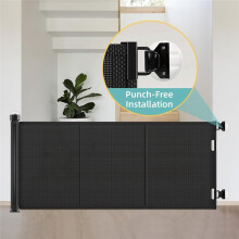 No Drill Retractable Baby Gates Parts, Large Size No Drilling Accessory for 59inch Retractable Gate