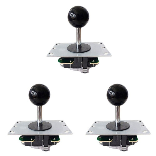 3X Arcade Joystick Controller Joystick Joystick with Circuit Board 5P Pin Without Light Joystick Game Console Handle I