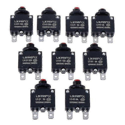 (4A) Circuit Breaker Overload Protector Switch with Fuses from 3A to 30A, HFMQV 2