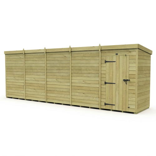 20 x 4 Pent Shed Tanalised (Single Door, No Windows) 1