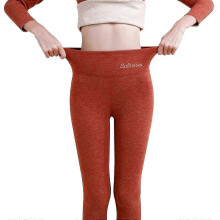 (4XL, red) Casual Warm Winter Solid Pants with Soft Clouds Fleece for Women in Their 20s
