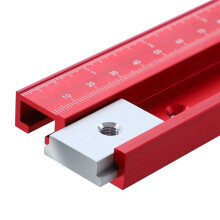 T-Track 45 Chute with Mm/Inch Scale Alloy Red T-Tracks Slot Miter Track 40cm Woodworking Saw Table Workbench DIY Tools