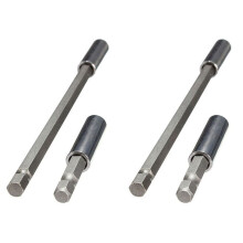 4 Pcs 1/4 Pouce Hex Magnetic Bit Titulaire 60 / 150mm Tournevis Bars Power Extension Perceuse