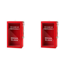 2X Funny Gift Emergency Box - Create Self Defined Idea Jar W/Hammer, Break in Case of Emergency Box - Desk Decor