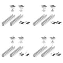 8X Solar Panel Mount Bracket Rails Clamp Fastening Module Mount Mounting PV Solar Power Supplies Trapezoidal Roof 30mm