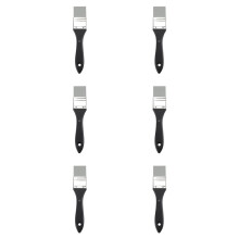 6X Siliconen Kleur Shaper Borstel Brede Stevige Platte Siliconen Verf Borstel Flexibel Acryl en Water Gebaseerd Tekengereedschap, 1.5 Inch
