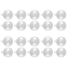 40X Marque Nouvelle Boule de Décoration de Noël en Plastique Ouvrable Transparent Boule Transparente Décoration Boîte-Cadeau 3CM