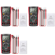 3X ANENG DT9205A Multimètre Numérique Testeur de Transistor Ca / Cc Testeur de Test NCV Électrique Professionnel Analogique Plage Automatique Rouge