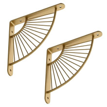 2 Stück Fächerförmige Metallregalträger - Dekorative Wandmontage-Regalhardware für Zuhause mit Montageschrauben