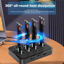 4-Bay M.2 SSD Dockingstation USB Typ‑C 20Gbps NVMe  NGFF Dualprotokoll für PC Laptop Erweiterung