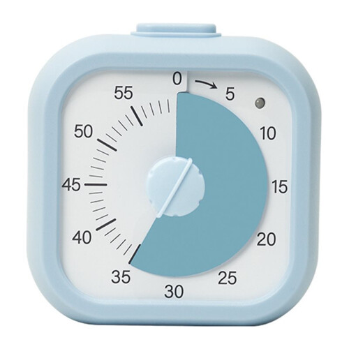 Visueller Timer für Kinder 60 Minuten Countdown Timer, Leiser Studienraum Küchen Rundtimer Blau 1