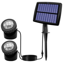 Solar Pond Spotlights, LED Solar Underwater Lights with Dual Waterproof Submarine Landscape Spotlight Lighting C