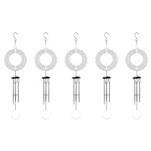 5X Sublimatie Windspinner Blanks Buitendecoratie, Windgong met 4 Verdikte Aluminium Buizen voor Moeder Oma Vrouwen