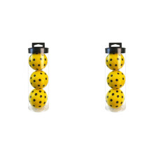 2X Stille Pickleball Ballen Stille Foam Oefenballen met Exacte Echte Bal Bounce Zacht PU Materiaal voor Binnen/Buiten