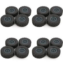 16 Stuks Rubberen Velgband voor RC 1/16 Klimcrawler Auto WPL B-1/B-24/C-14/C-24/B-16 Vrachtwagenmodel Reserveonderdelen Accessoires, Diepblauw