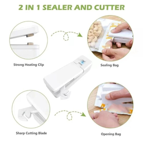 Multi-Function Rechargeable Sealer  Portable Integrated Opening and Sealing Machine Handheld Heat Vacuum Sealer