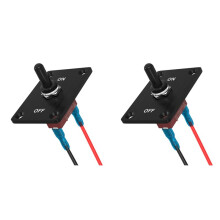 2X Zeer Robuuste Waterdichte Tuimelschakelaar 12V 30A 2-Pins SPST aan/Uit-Tuimelschakelaar met Montagepaneel voor Boten