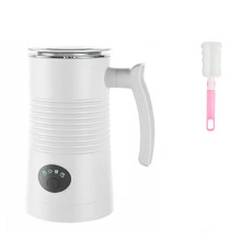 4-in-1 Electric Hot and Cold Foam Maker 400W Automatic Milk Foamer Machine for Coffee Cappuccino Latte EU Plug White
