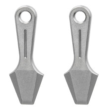 2X Titanium EDC Koevoet Titanium Legering Koevoet Sleutelhanger Hanger EDC Gereedschap Campingaccessoire