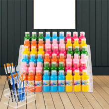6-Tier Acrylic Paint Storage Box, 24-Slot Paint Brush Holder for Storing 2 Oz Paint Bottles, Paint Tubes