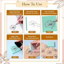 36 Pieces Rubber Carving Blocks Linoleum Blocks for Printing Stamp Carving Blocks, DIY Stamp Carving Blocks