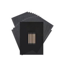 Papel Carbón para Calcar, Papel de Transferencia, Papel Carbón Sin Manchas con Estilete de Embossing, Papel de Calco para Madera, Tela