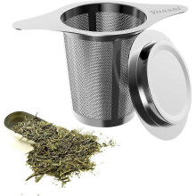 304 Steel Tea Filter with Cover and Double Handles