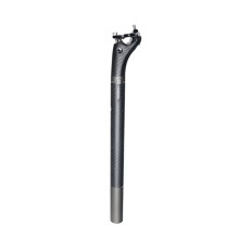 TOSEEK Tubo Sella Bicicletta Carbonio 3K Tessuto Opaco Offset Tubo Sella MTB Leggero Telescopico Tubo Sella Dropper 27.2x350mm