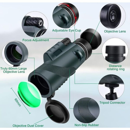 Μονοφθάλμιο τηλεσκόπιο - 80x100 - μεγέθυνση 80x - αντικειμενικός φακός 100mm - πρίσμα 2