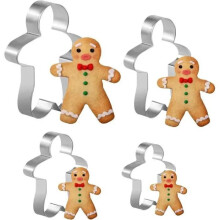 Set di formine per biscotti natalizi a forma di omino di pan di zenzero, formine per biscotti natalizi in acciaio inossidabile di diver