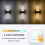 LED wall light - Oval model - 12W - Adjustable brightness 2700–6500K - Black aluminum 2