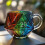Regenbogenbecher, Kaffeeglas, 330 ml, mehrfarbiges Wasserglas, mit oder ohne Stiel 1