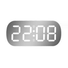 Radiosveglia - Sveglia digitale - Display a LED - Funzione snooze - Visualizzazione di temperatura e data