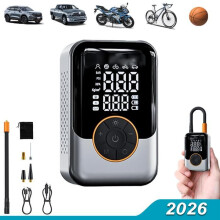 Akku-Reifenfüller (150 psi) – LCD-Bildschirm, 4 LED-Adapter/tragbare Powerbank, 465 g, für Auto, Motorrad und Fahrrad