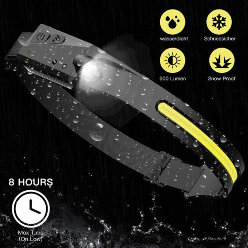 Προβολέας - COB XPE USB - Έξυπνος αισθητήρας - Επαναφορτιζόμενη 1200 mAh - IPX4 350 lm 230 1