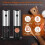 Electric pepper mill with double charging base, automatic salt and pepper mill, two-piece set 2
