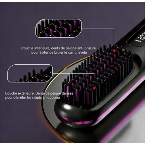 ΖΟΥΟΔΙΚΕ Cocooning Mini Θερμαινόμενη Βούρτσα - Ασύρματη - 3PX Κεραμική - 3 Ρυθμίσεις 1