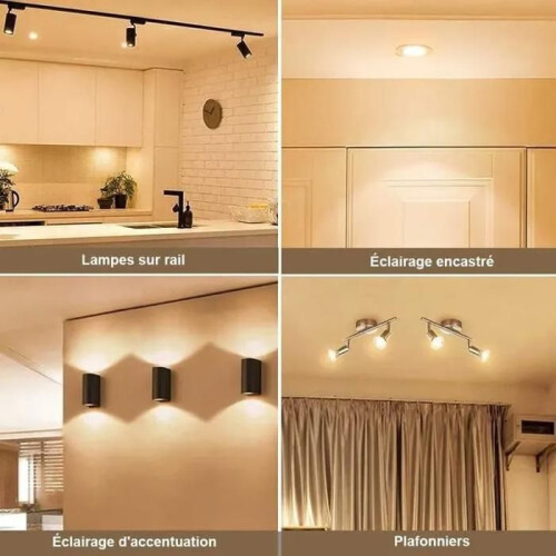 Λαμπτήρας αλογόνου GU10 - 50 watt - ρυθμιζόμενης φωτεινότητας - 2700 K - θερμό λευκό φ 1