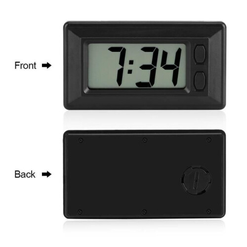 Orologio digitale - OHL - LCD - Visualizzazione di ora e data - Montaggio su cruscotto - Nero 2